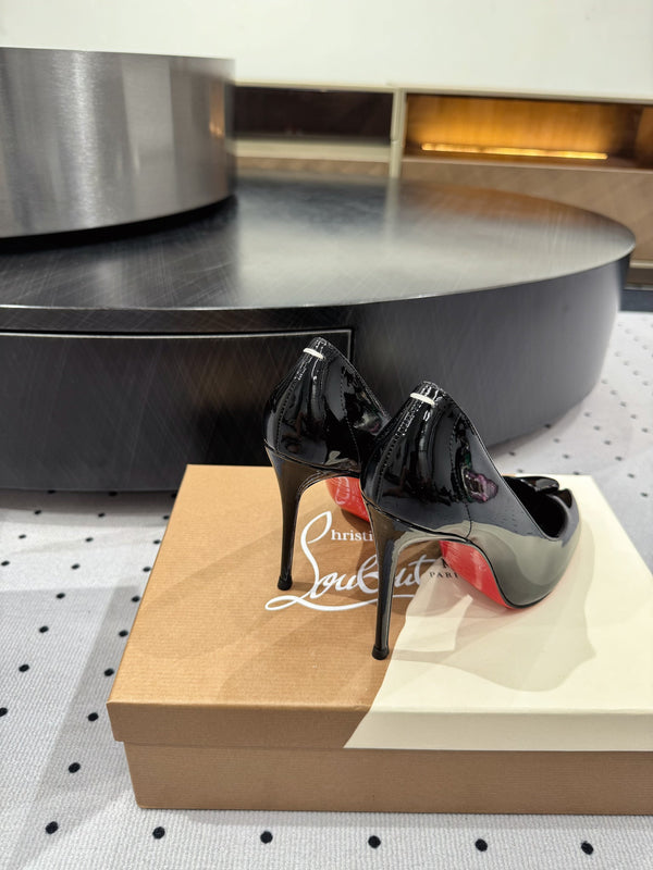 CL x Margiela 25 Pumps Black 10cm Patent Leather 296036