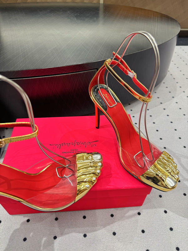 CL 25 Elsa Schiapar Slingback Gold PVC Cowhide 321606