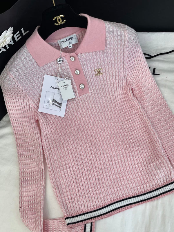 CC 25 Polo Collar Wool Tencel Nylon