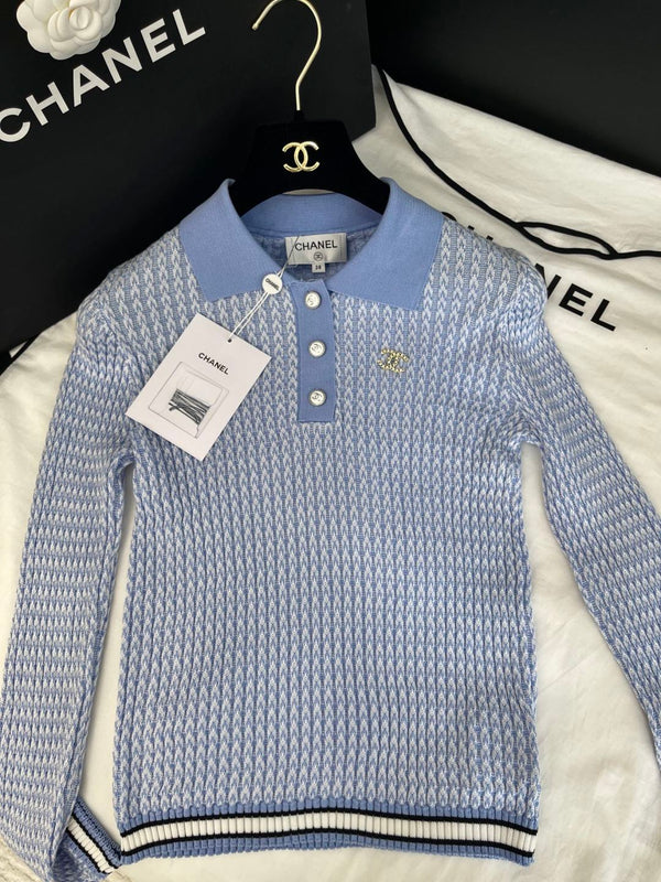 CC 25 Polo Collar Wool Tencel Nylon