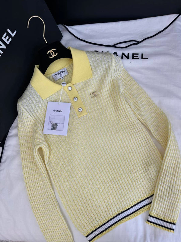 CC 25 Polo Collar Wool Tencel Nylon