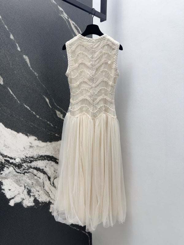 CD 25 Dress Cream White Tulle Fabric