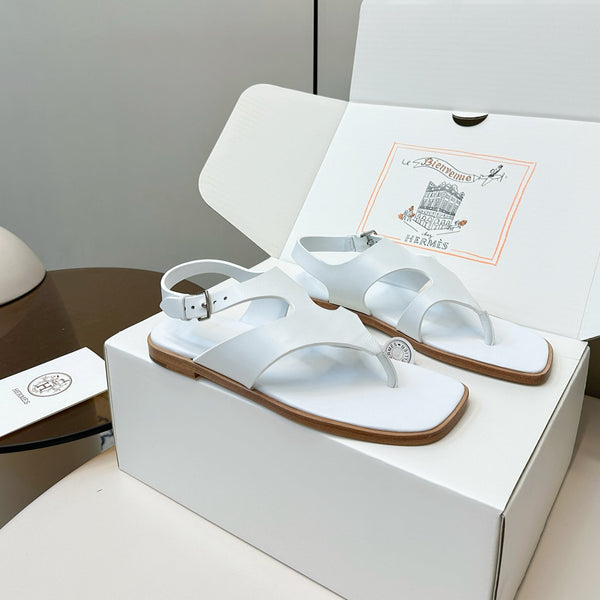 HM Karen Sandals White Calfskin 369789