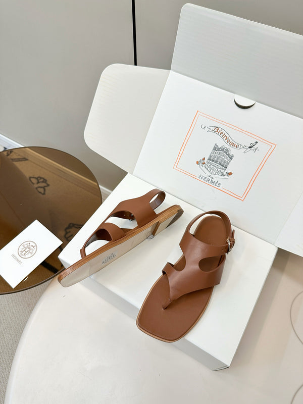 HM Karen Sandals Brown Calfskin 369790