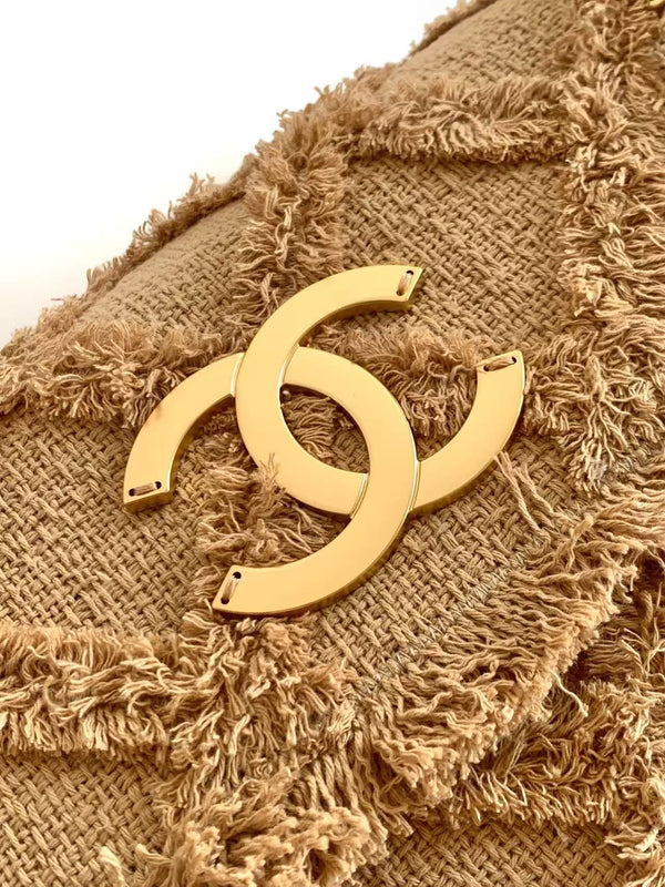 CC 2025 Crochet 38cm Beige Tweed Fabric 298113