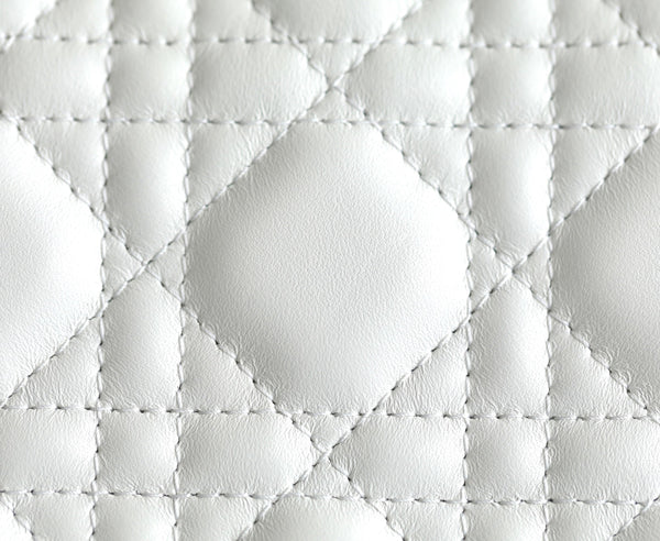 CD Lady Dior 20 Bag White Lambskin