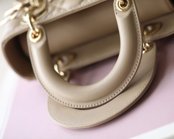CD Lady Dior 20 Bag Khaki Lambskin