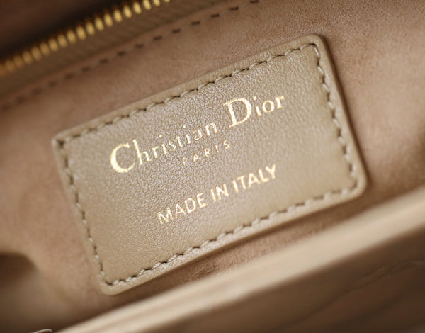 CD Lady Dior 20 Bag Khaki Lambskin