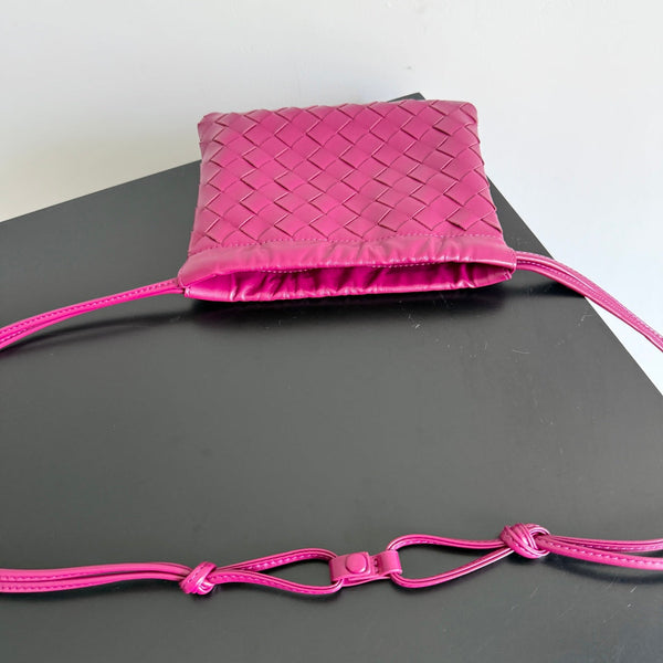 BV Small Dustbag 21cm Cinnabar Intrecciato Calfskin Leather