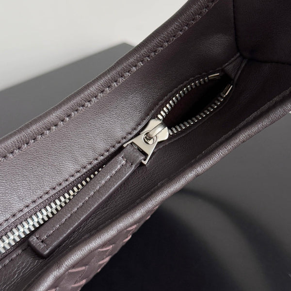 BV 25s Veneto Bag 27cm Deep Brown Calfskin Hardware