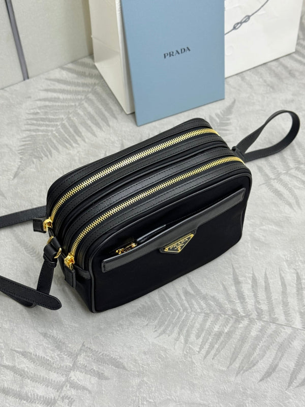 Prada Re-Edition 1978 Shoulder Bag 21cm Black Re-Nylon& Saffiano Leather