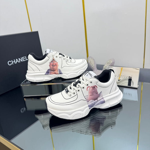 CC Sneaker White with Sticker Cowhide 238622