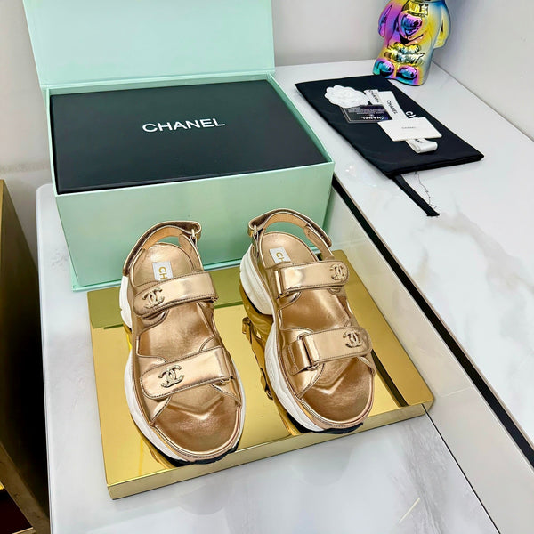 CC 25 Dad Sandals Gold Suede 331166