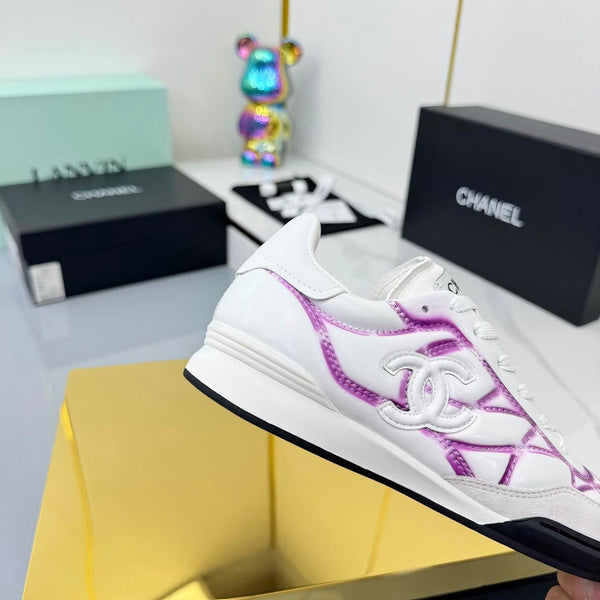 CC 25 Trainers White & Dark Pink Cowhide 413828