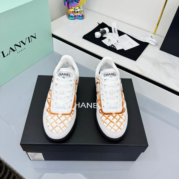 CC 25 Trainers White & Brown Cowhide 413832