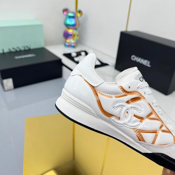 CC 25 Trainers White & Brown Cowhide 413832