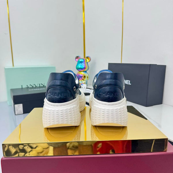 CC 25C Panda Sneakers Black White Sheepskin Mesh 413850