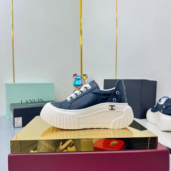 CC 25C Panda Sneakers Black White Sheepskin Mesh 413850