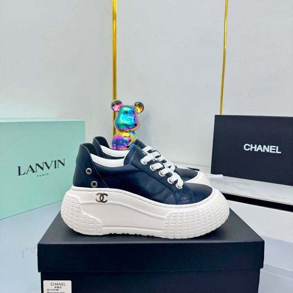 CC 25C Panda Sneakers Black White Sheepskin Mesh 413850