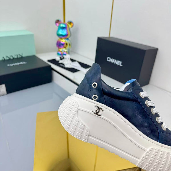 CC 25C Panda Sneakers Black White Sheepskin Mesh 413850