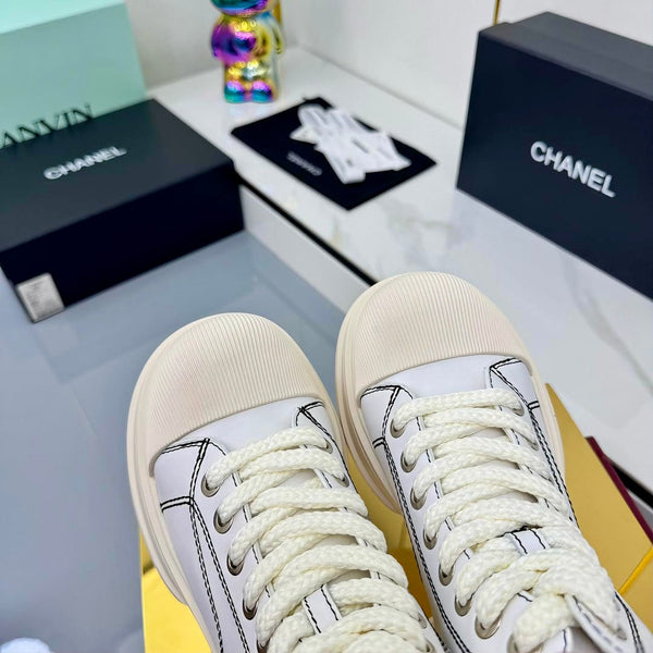 Chanel 2025 High-Top Sneakers White Cowhide 469809