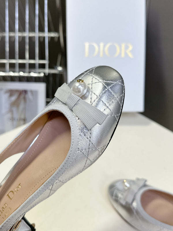 CD 25 Slingback Heel Silver 307174