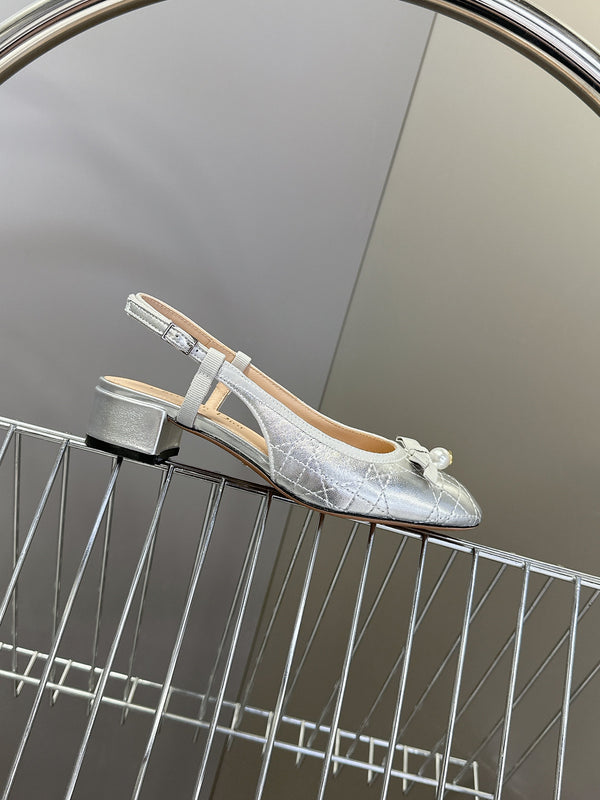 CD 25 Slingback Heel Silver 307174