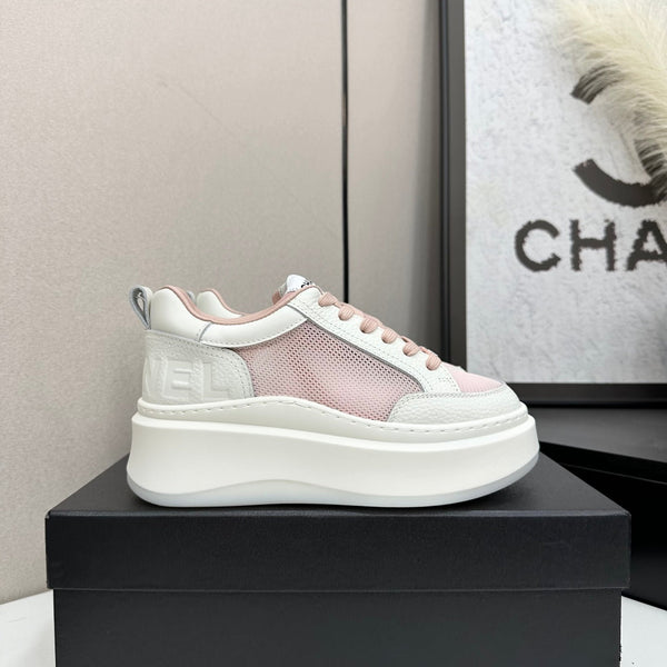 CC 25 Platform Sneaker Pink Mesh Sheepskin 331749
