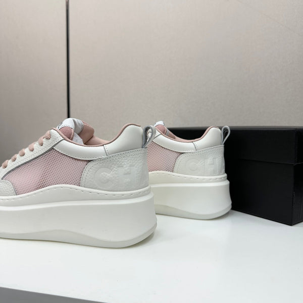 CC 25 Platform Sneaker Pink Mesh Sheepskin 331749
