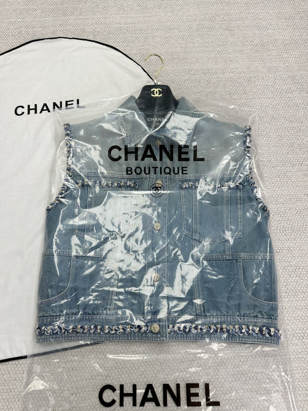 CC 25 Denim Vest Blue Cotton