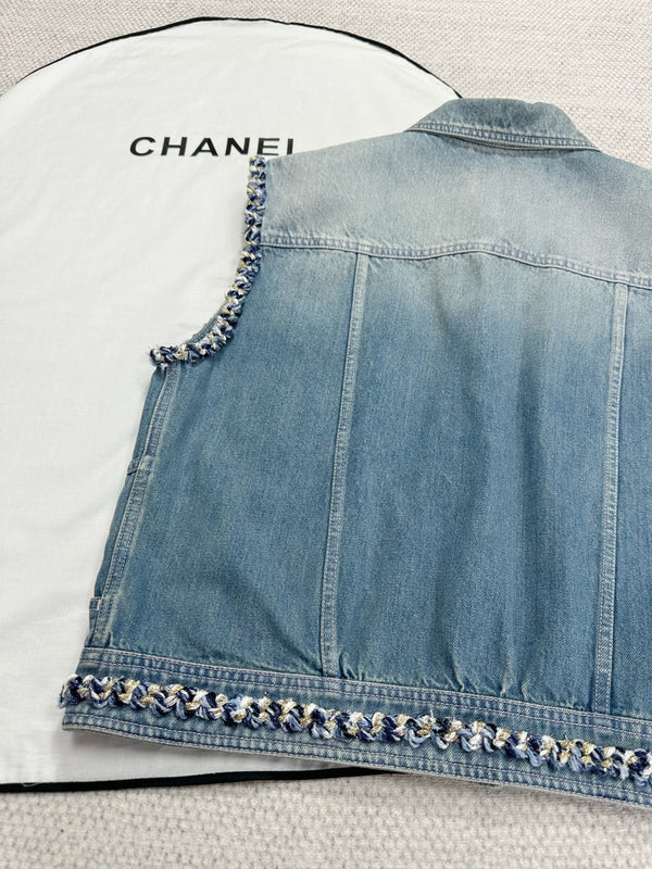 CC 25 Denim Vest Blue Cotton