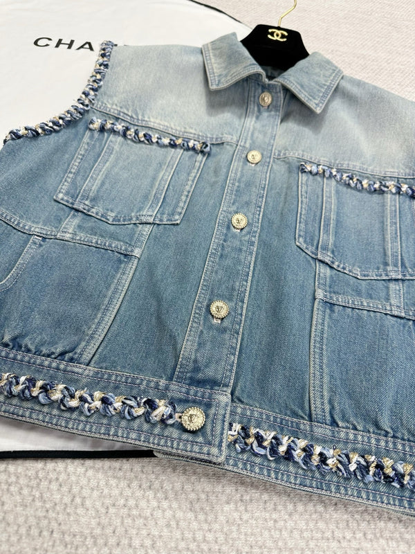 CC 25 Denim Vest Blue Cotton