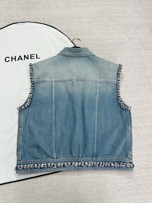 CC 25 Denim Vest Blue Cotton