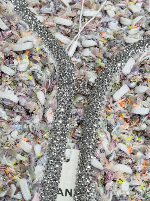 CC 25 Cardigan a rombi multicolore in cotone poliammide viscosa