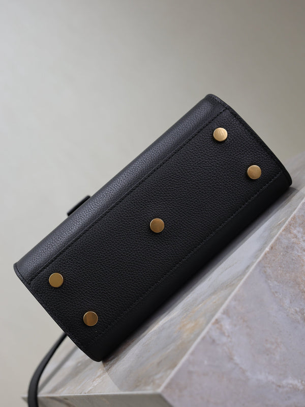 Prada Sac De Jour Nano 22cm Black Grain Cowhide GHW