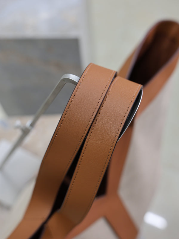 Prada Y Tote Bag Beige Brown Canvas Leather