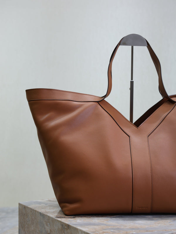 Prada Y Tote Bag Brown Cowhide