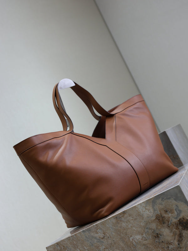 Prada Y Tote Bag Brown Cowhide