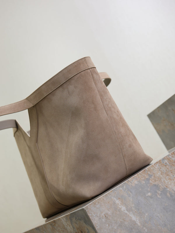 Prada Y Tote Bag Gray Suede