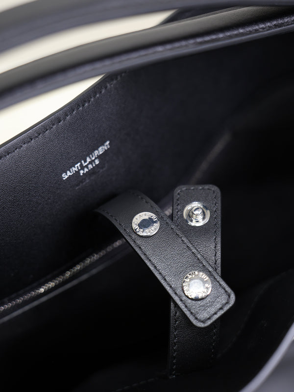 YSL Tag Hobo 31cm Black Cowhide