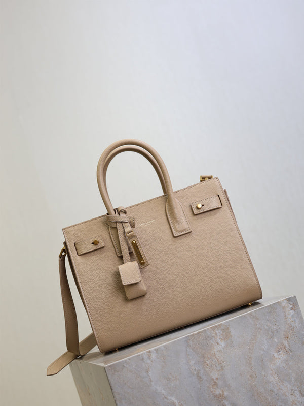 Prada Sac De Jour Nano 26cm Beige Grain Cowhide GHW