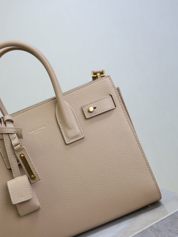 Prada Sac De Jour Nano 26cm Beige Grain Cowhide GHW