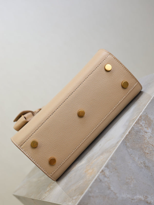 Prada Sac De Jour Nano 22cm Beige Grain Cowhide GHW