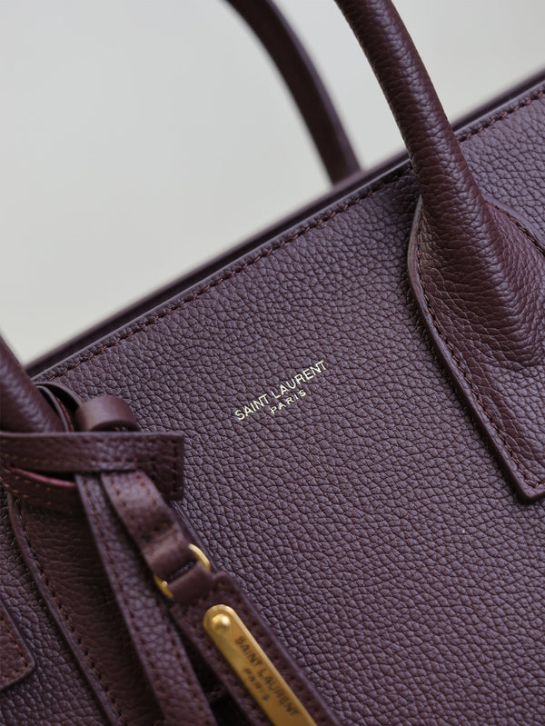 Prada Sac De Jour Nano 32cm Dark Burgundy Grain Cowhide GHW