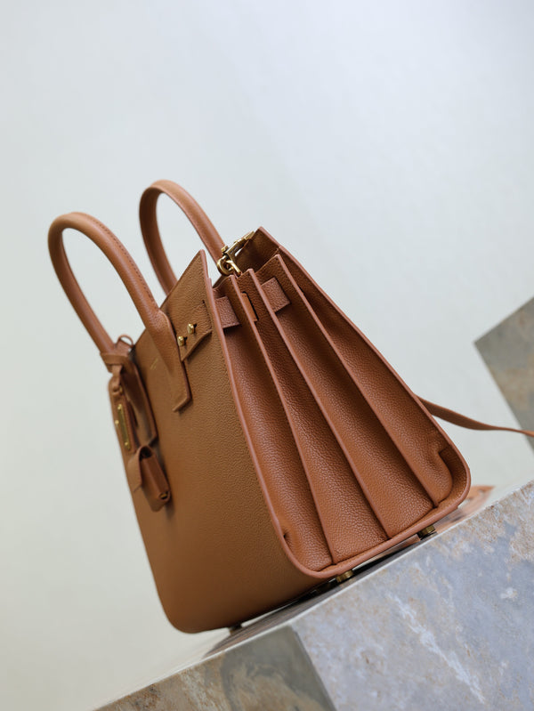 Prada Sac De Jour Nano 32cm Brown Grain Cowhide GHW