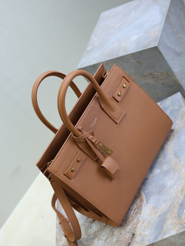 Prada Sac De Jour Nano 32cm Brown Grain Cowhide GHW