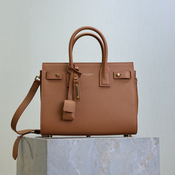 Prada Sac De Jour Nano 26cm Brown Grain Cowhide GHW