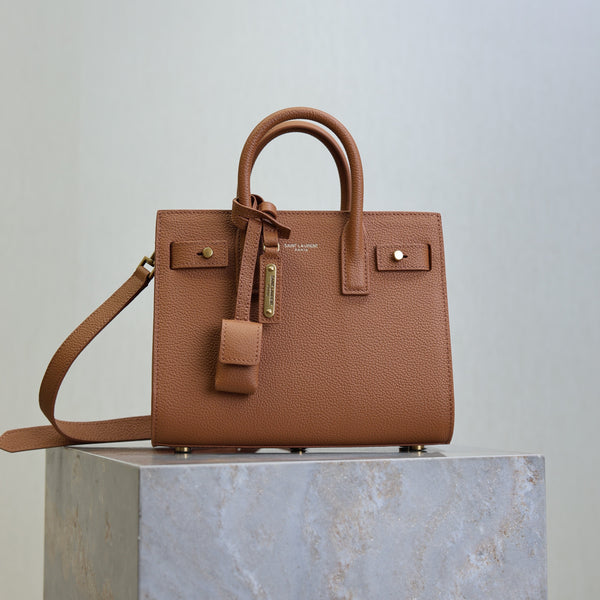 Prada Sac De Jour Nano 22cm Brown Grain Cowhide GHW