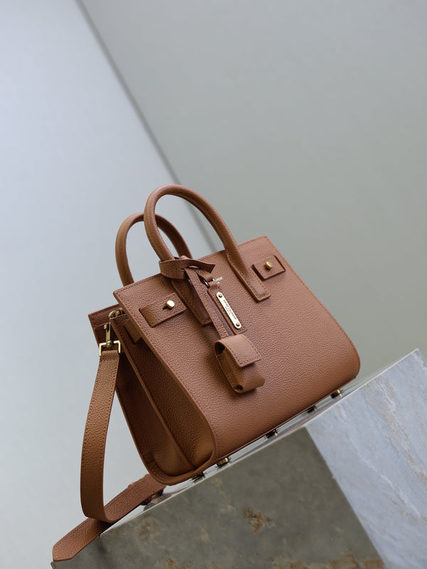Prada Sac De Jour Nano 22cm Brown Grain Cowhide GHW