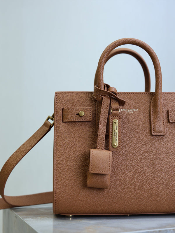 Prada Sac De Jour Nano 22cm Brown Grain Cowhide GHW